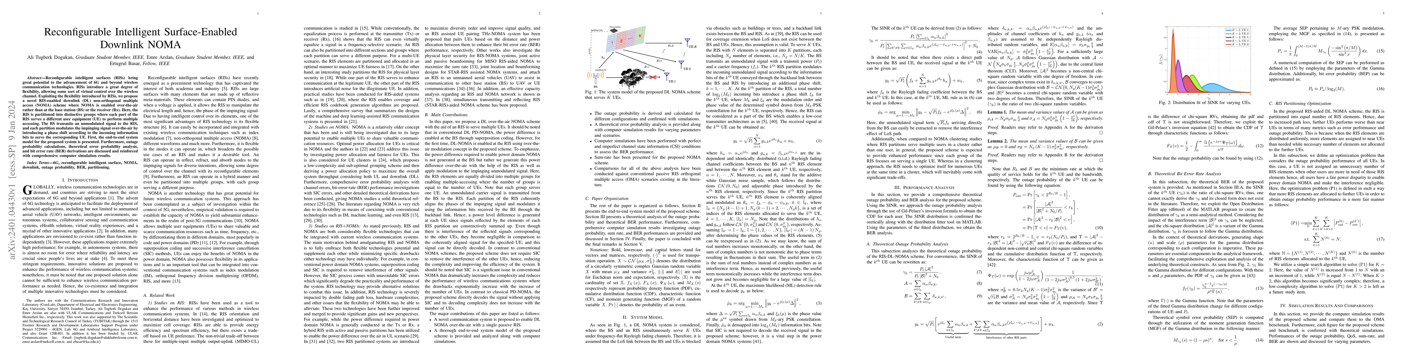Thumbnail for Reconfigurable Intelligent Surface-Enabled Downlink NOMA