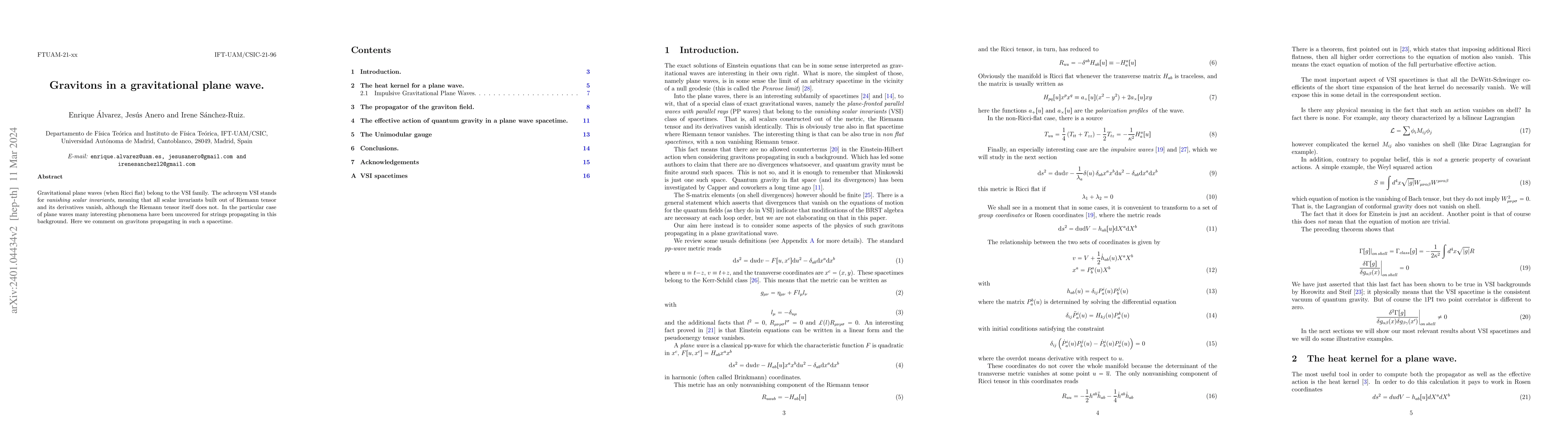 Thumbnail for Gravitons in a gravitational plane wave