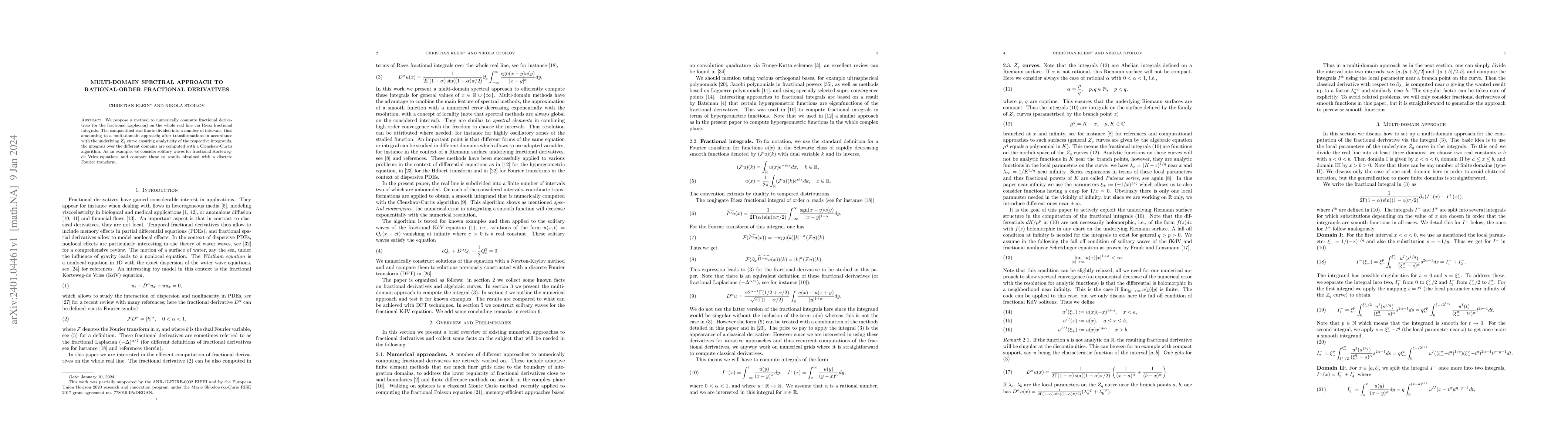 Thumbnail for Multi-domain spectral approach to rational-order fractional derivatives