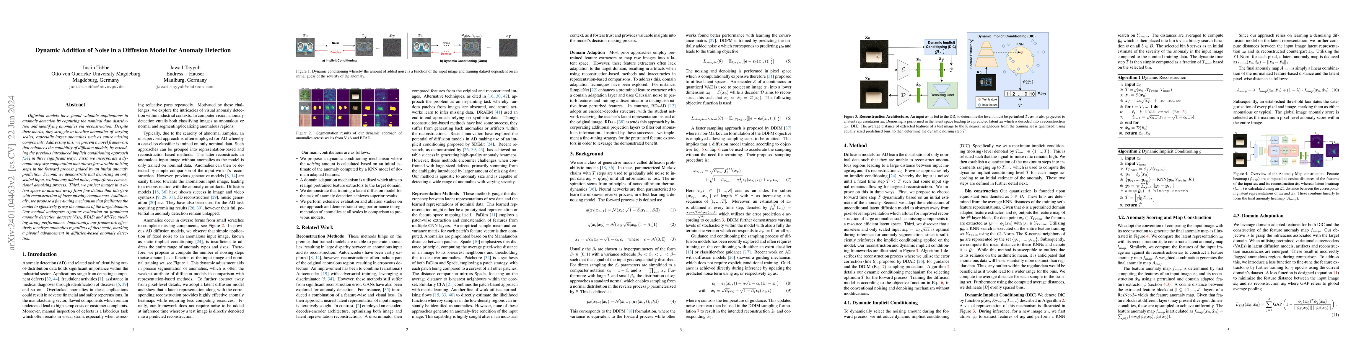 Thumbnail for Dynamic Addition of Noise in a Diffusion Model for Anomaly Detection