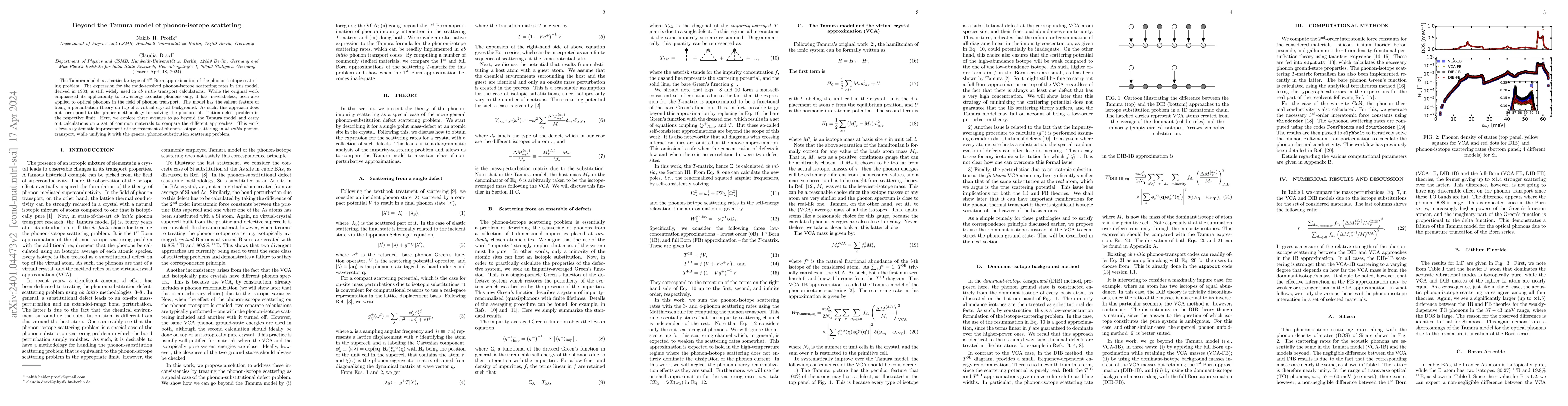 Thumbnail for Beyond the Tamura model of phonon-isotope scattering