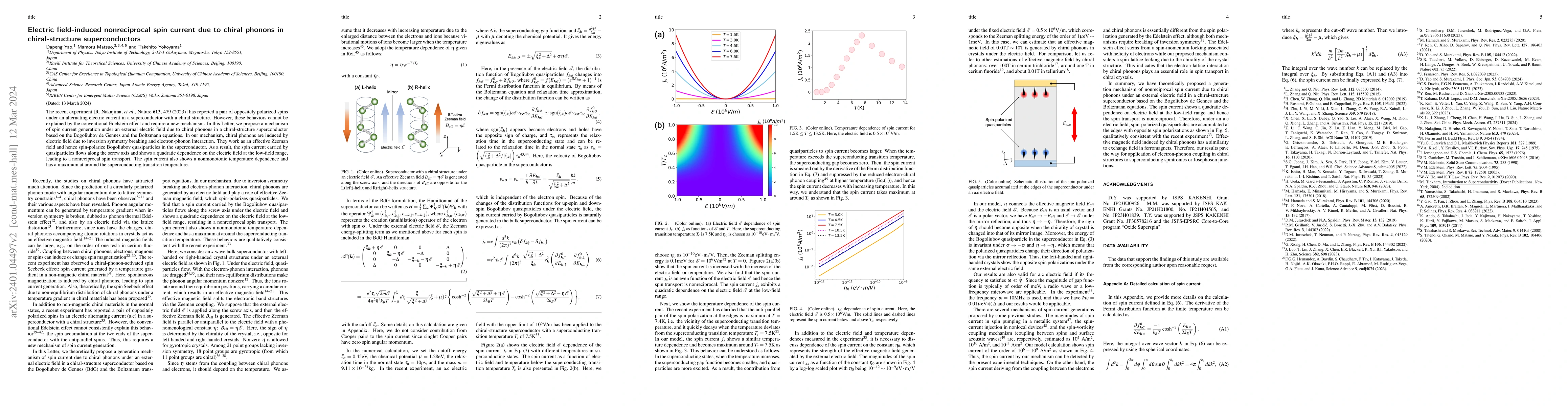 Thumbnail for Electric field-induced nonreciprocal spin current due to chiral phonons
  in chiral-structure superconductors