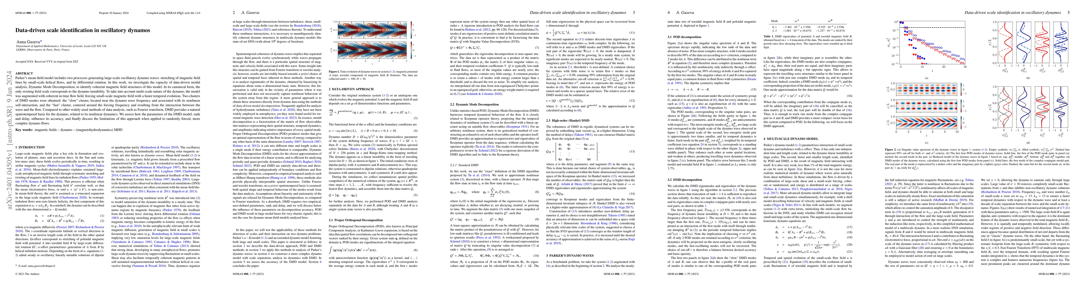 Thumbnail for Data-driven scale identification in oscillatory dynamos
