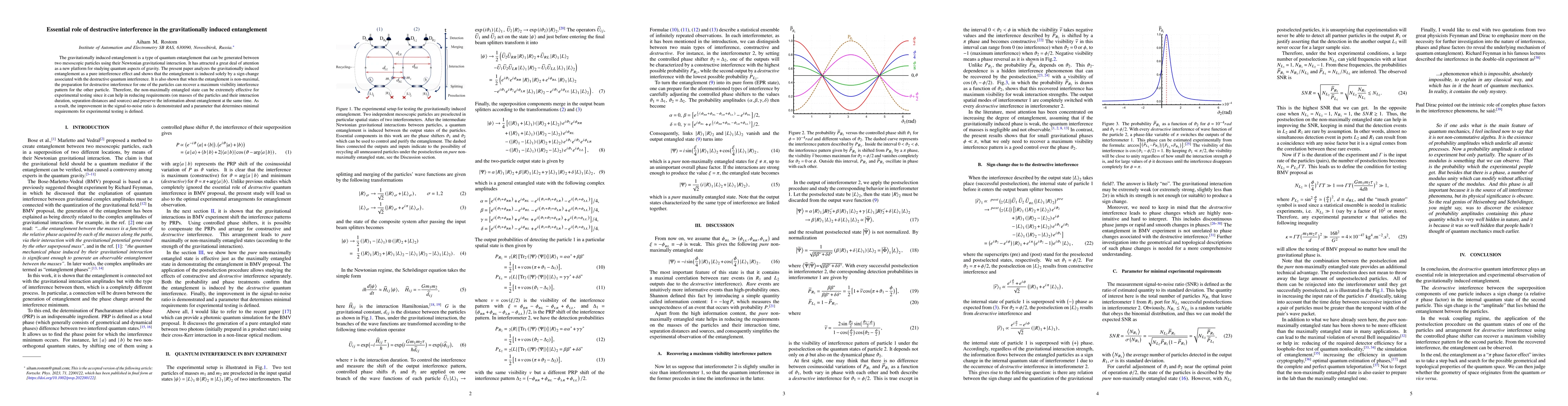 Thumbnail for Essential role of destructive interference in the gravitationally
  induced entanglement