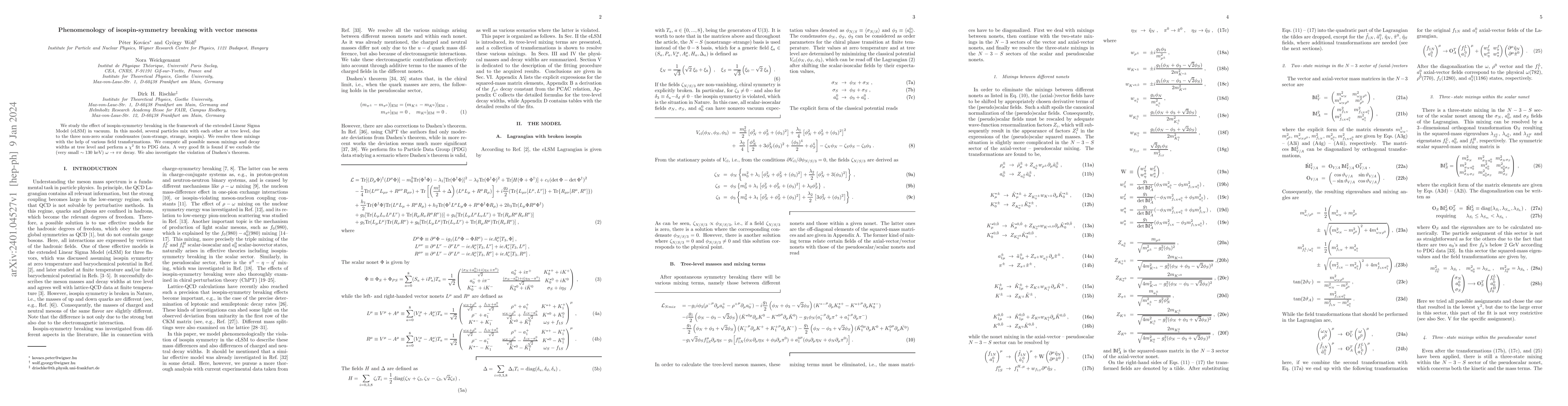 Thumbnail for Phenomenology of isospin-symmetry breaking with vector mesons