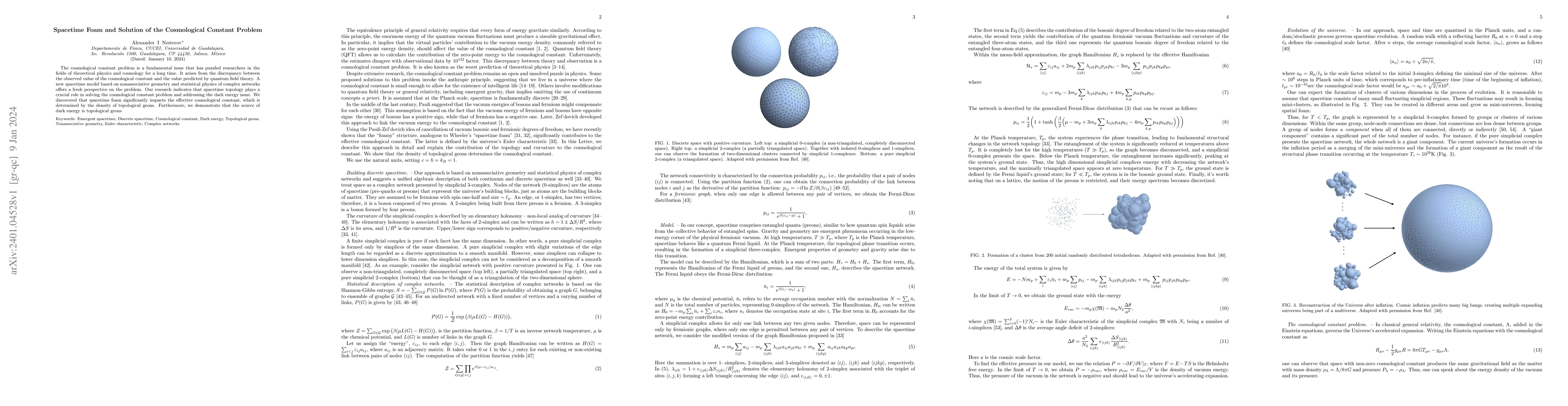 Thumbnail for Spacetime Foam and Solution of the Cosmological Constant Problem