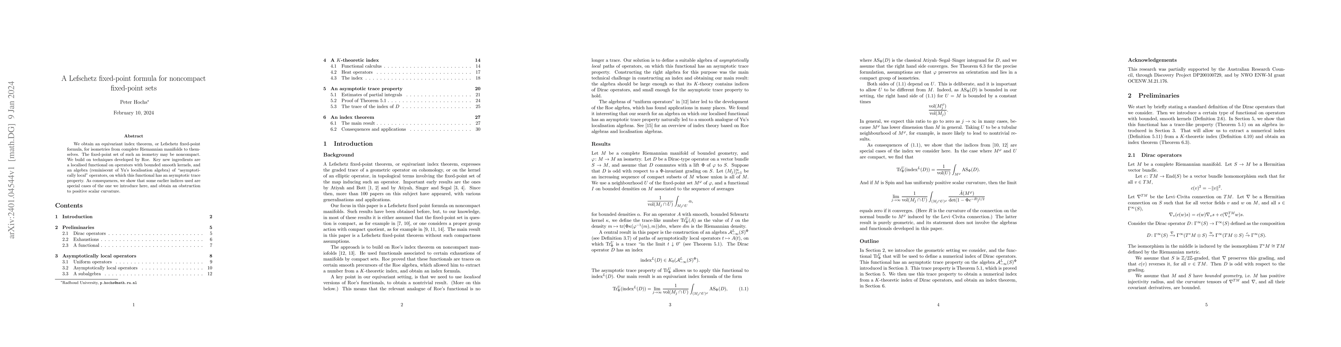 Thumbnail for A Lefschetz fixed-point formula for noncompact fixed-point sets