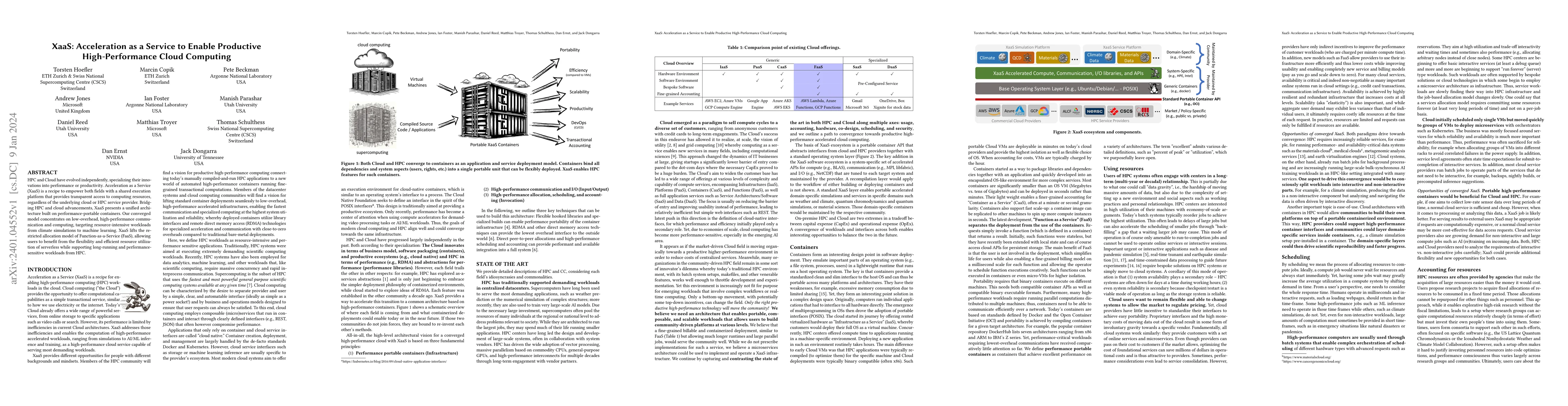 Thumbnail for XaaS: Acceleration as a Service to Enable Productive High-Performance
  Cloud Computing