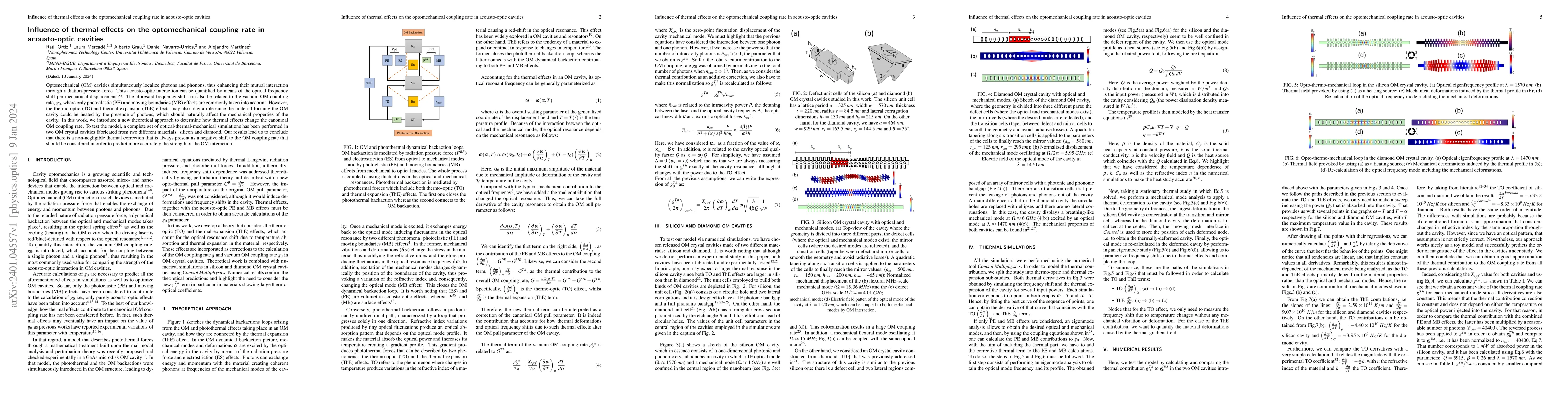 Thumbnail for Influence of thermal effects on the optomechanical coupling rate in
  acousto-optic cavities