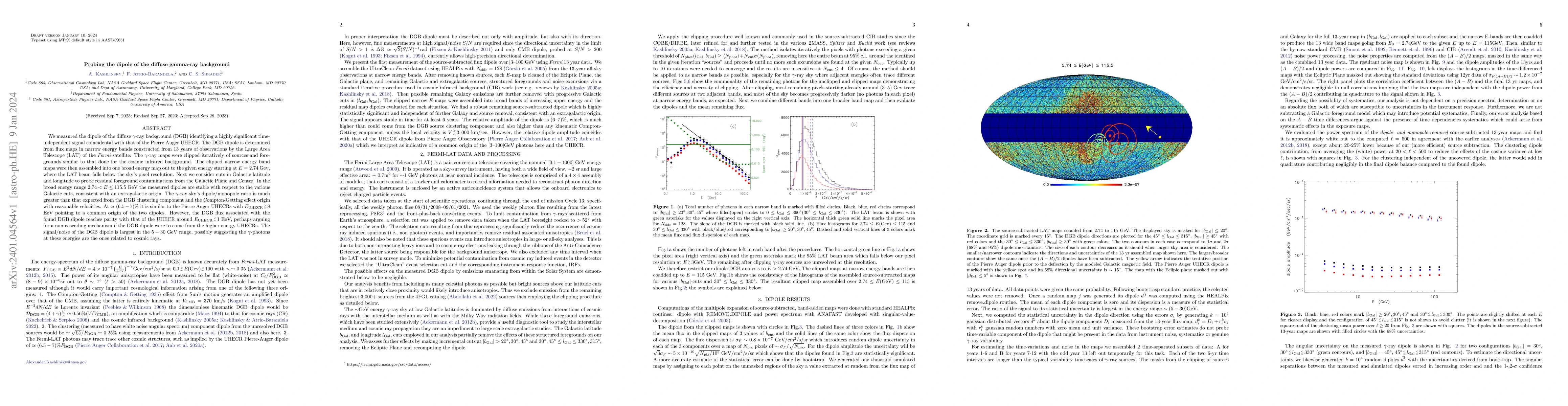 Thumbnail for Probing the dipole of the diffuse gamma-ray background