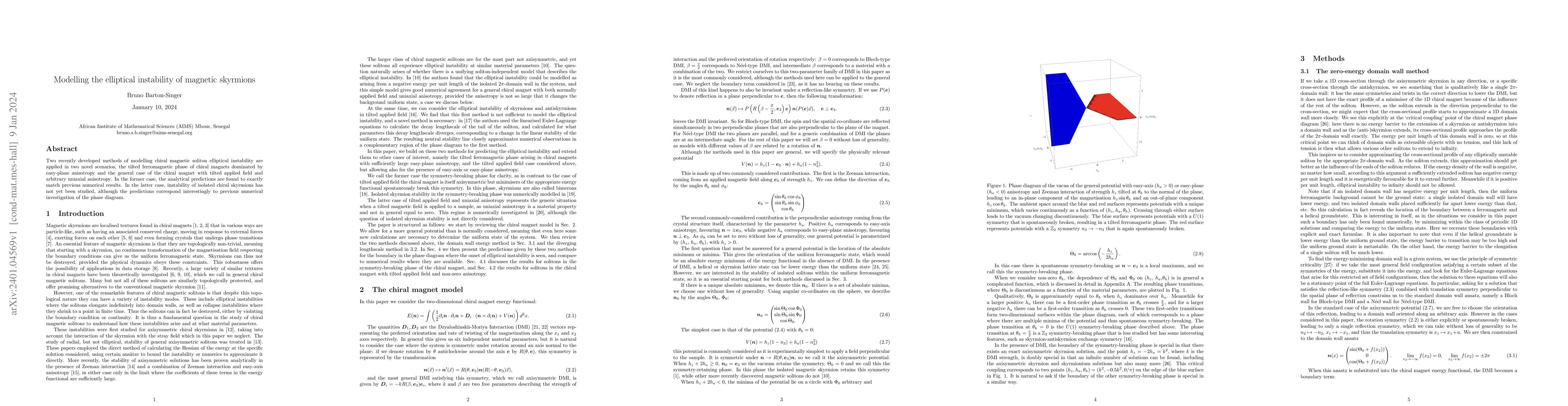 Thumbnail for Modelling the elliptical instability of magnetic skyrmions
