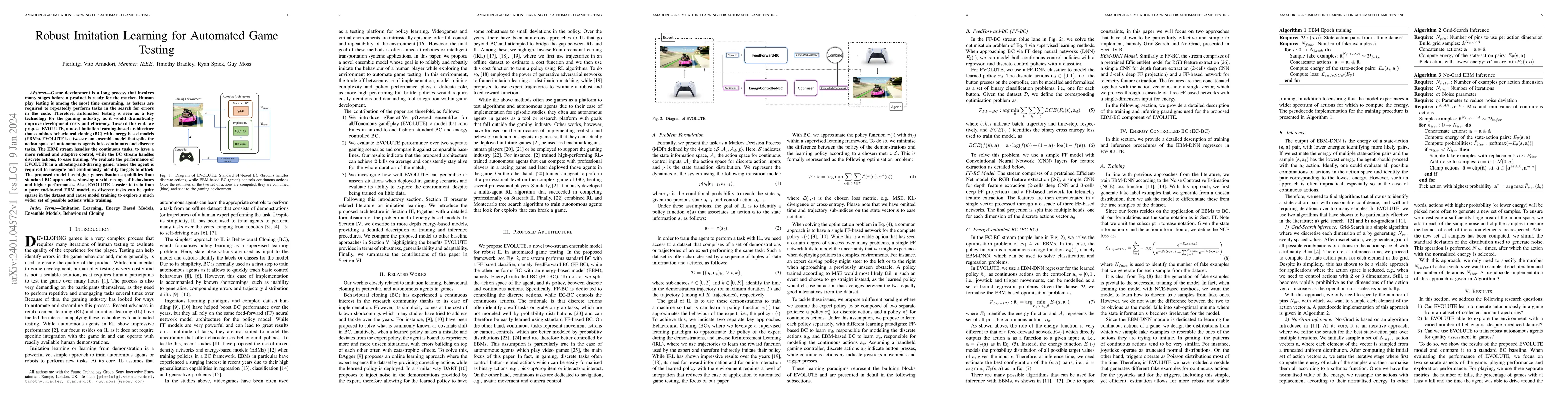 Thumbnail for Robust Imitation Learning for Automated Game Testing