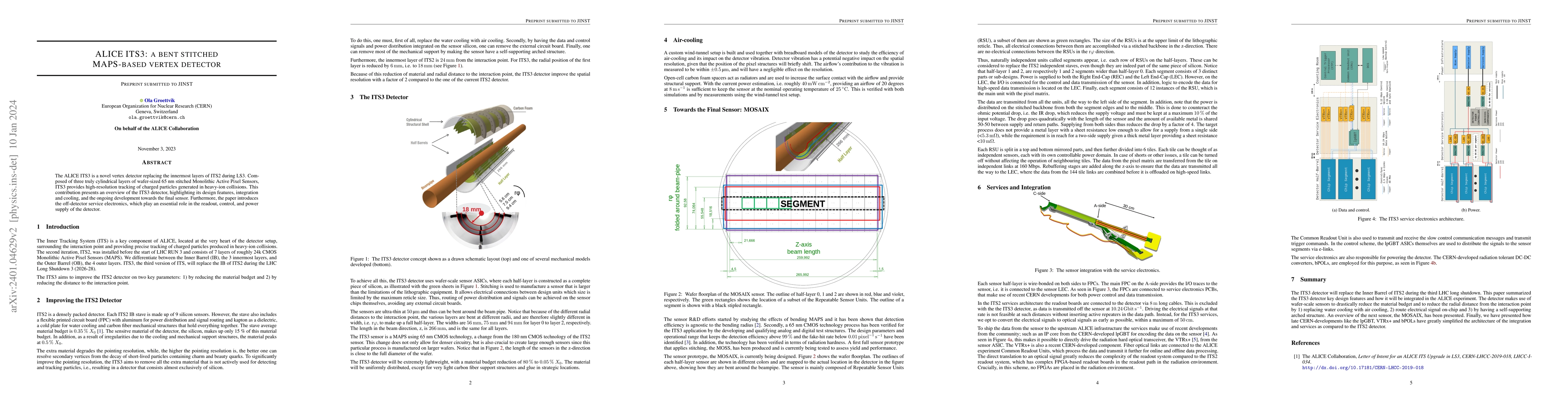 Thumbnail for ALICE ITS3: a bent stitched MAPS-based vertex detector