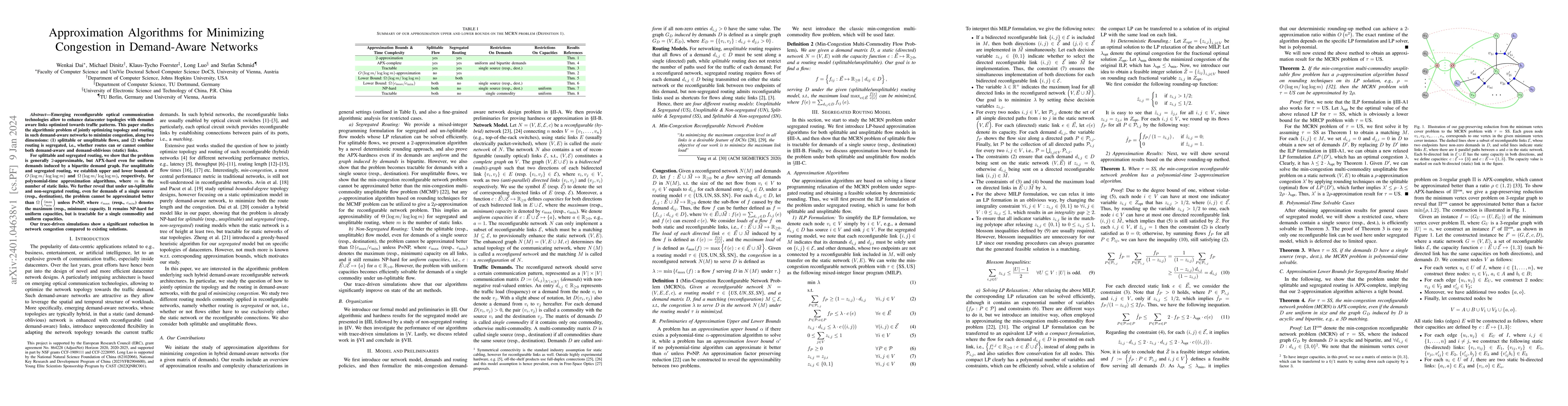 Thumbnail for Approximation Algorithms for Minimizing Congestion in Demand-Aware
  Networks