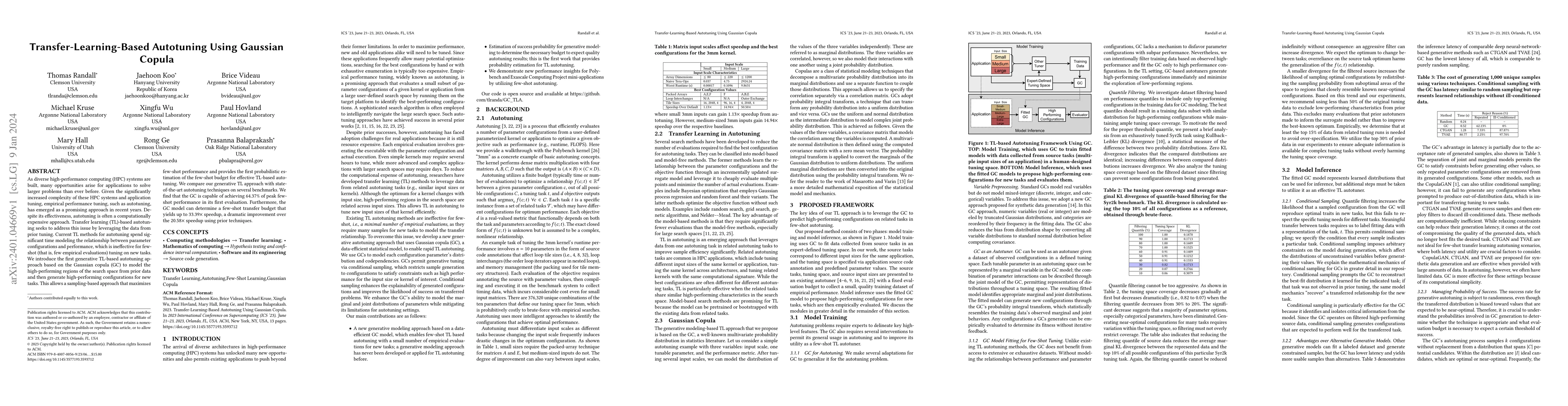 Thumbnail for Transfer-Learning-Based Autotuning Using Gaussian Copula