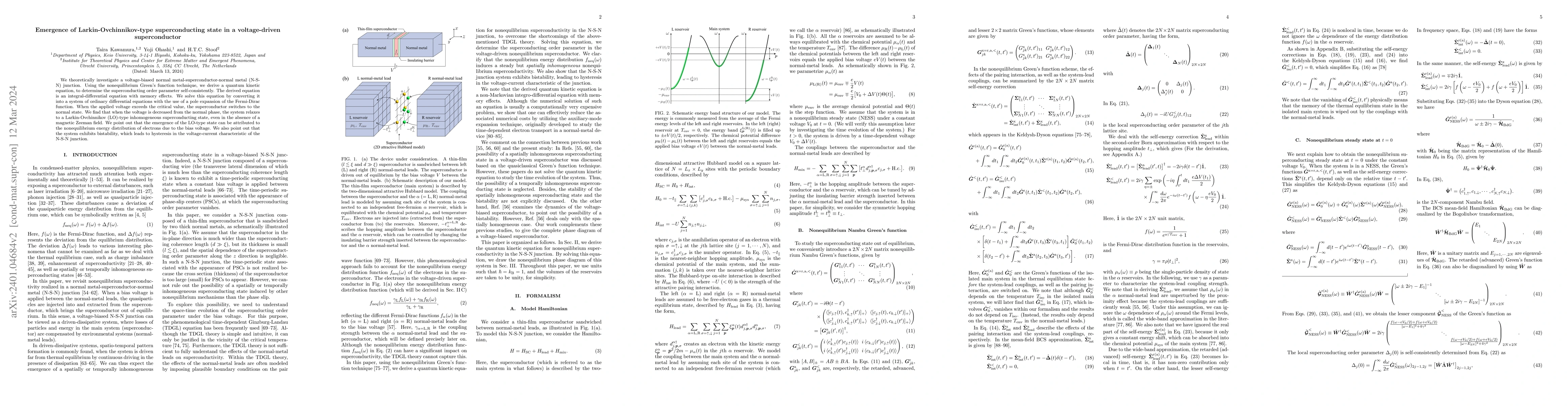 Thumbnail for Emergence of Larkin-Ovchinnikov-type superconducting state in a
  voltage-driven superconductor
