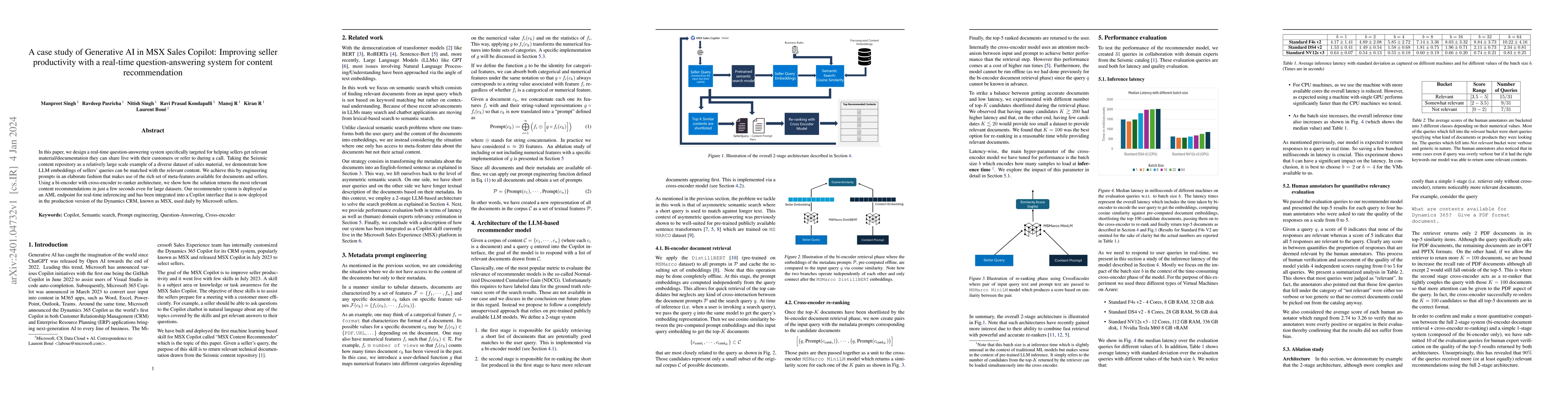 Thumbnail for A case study of Generative AI in MSX Sales Copilot: Improving seller
  productivity with a real-time question-answering system for content
  recommendation