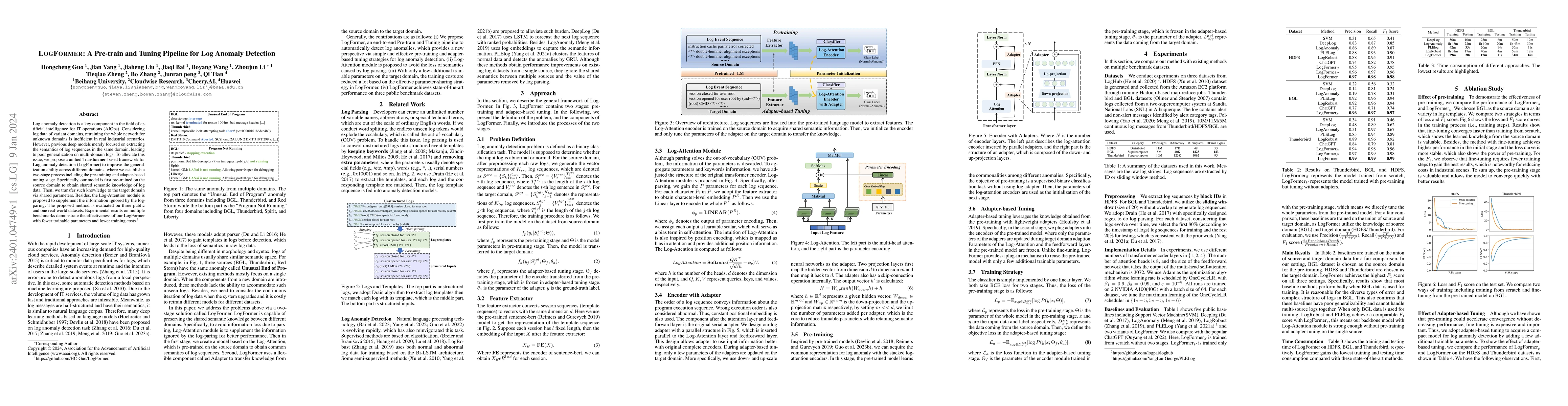 Thumbnail for LogFormer: A Pre-train and Tuning Pipeline for Log Anomaly Detection