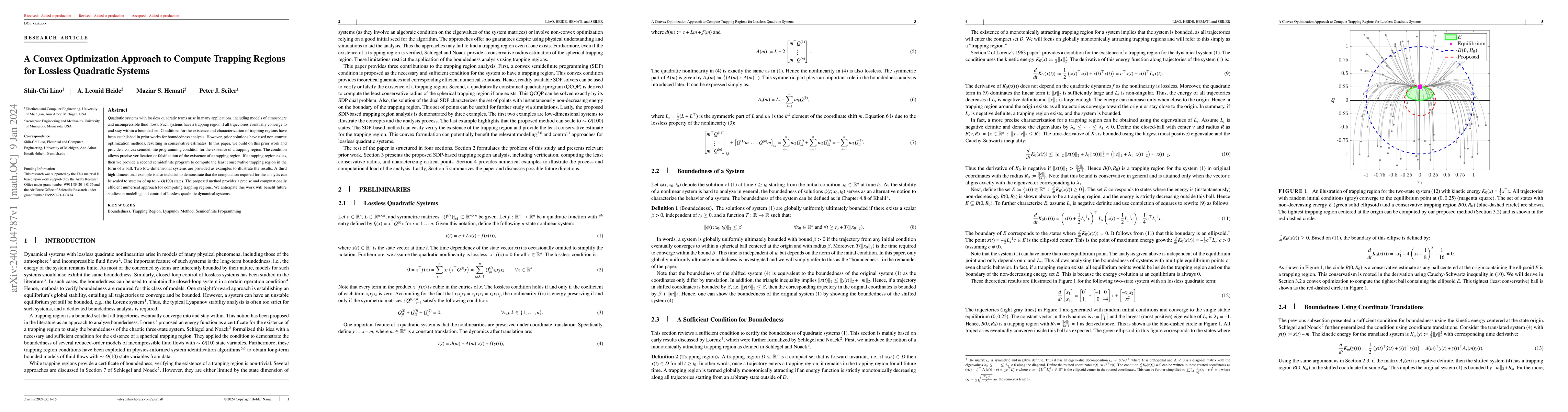 Thumbnail for A Convex Optimization Approach to Compute Trapping Regions for Lossless
  Quadratic Systems