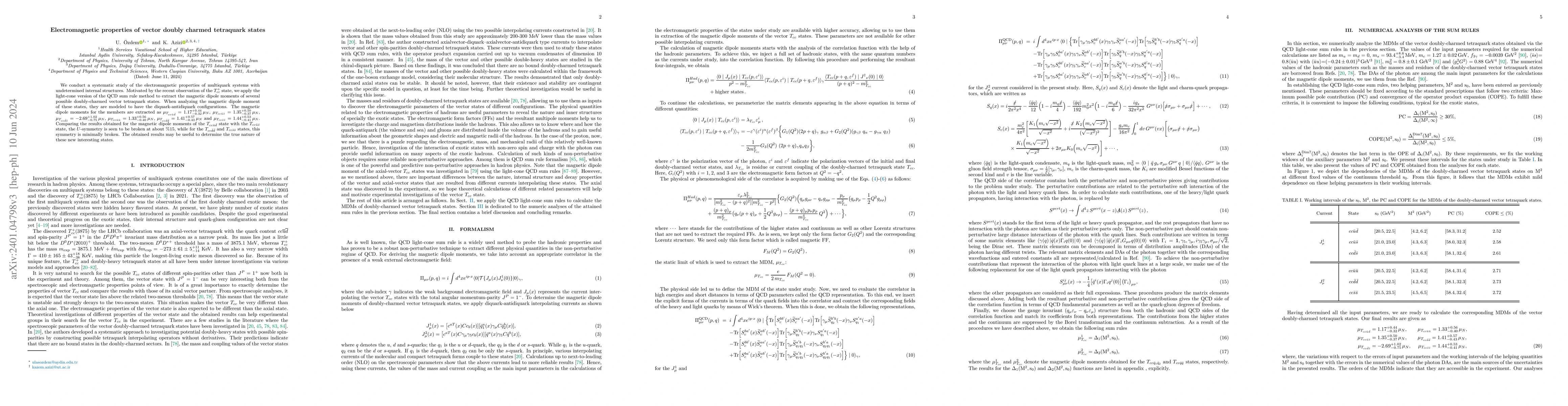 Thumbnail for Electromagnetic properties of vector doubly charmed tetraquark states