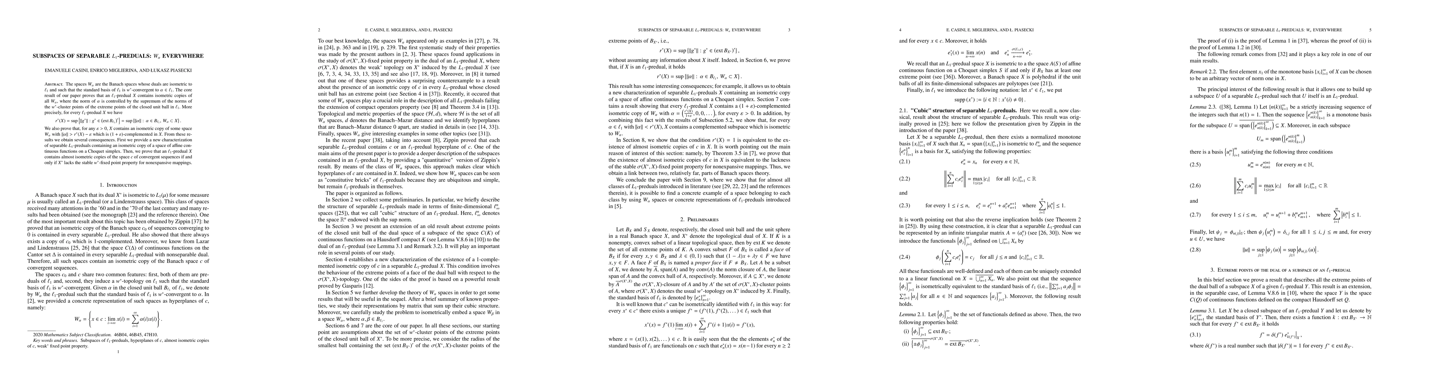 Thumbnail for Subspaces of separable $L_1$-preduals: $W_\alpha$ everywhere