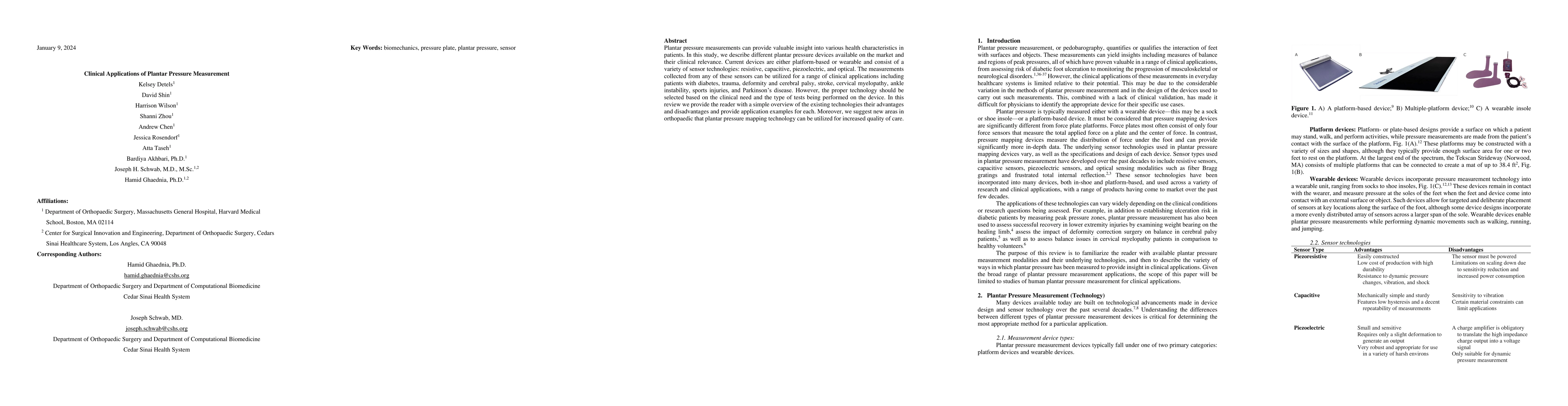 Thumbnail for Clinical Applications of Plantar Pressure Measurement