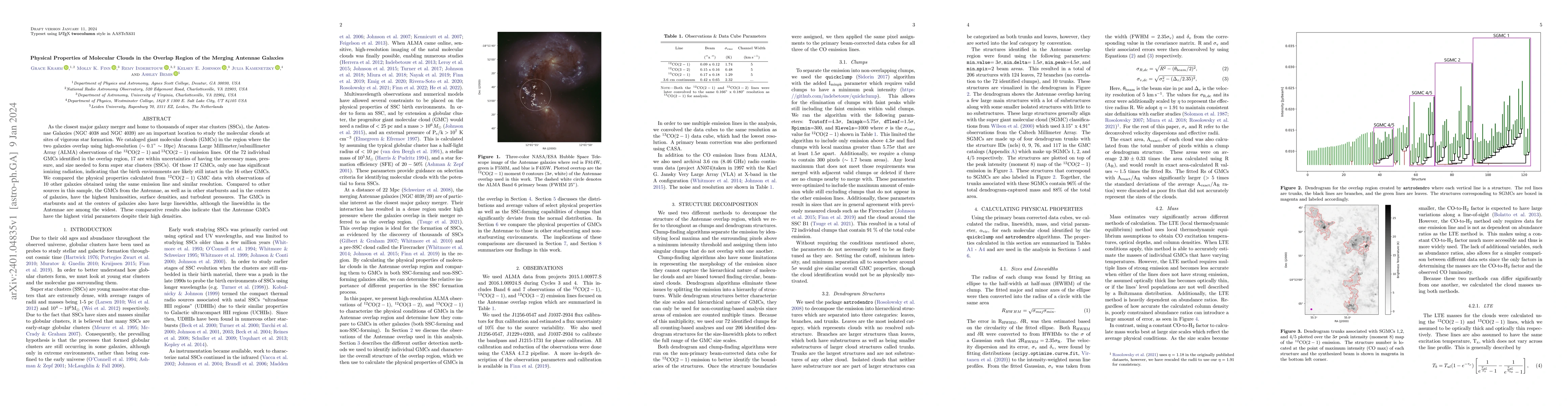 Thumbnail for Physical Properties of Molecular Clouds in the Overlap Region of the
  Merging Antennae Galaxies