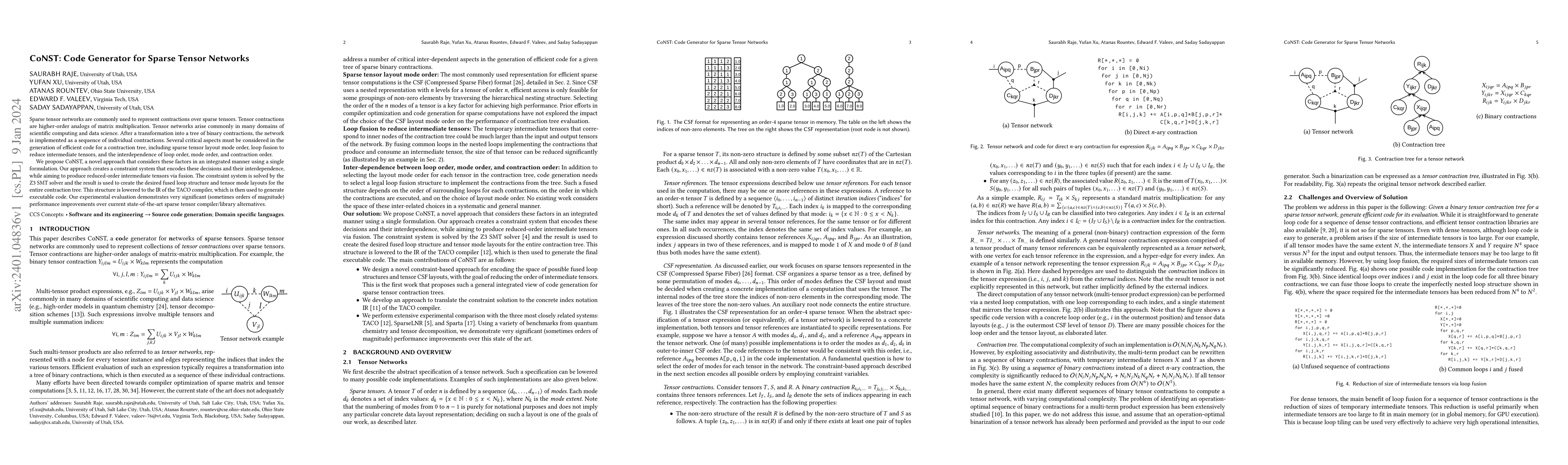 Thumbnail for CoNST: Code Generator for Sparse Tensor Networks