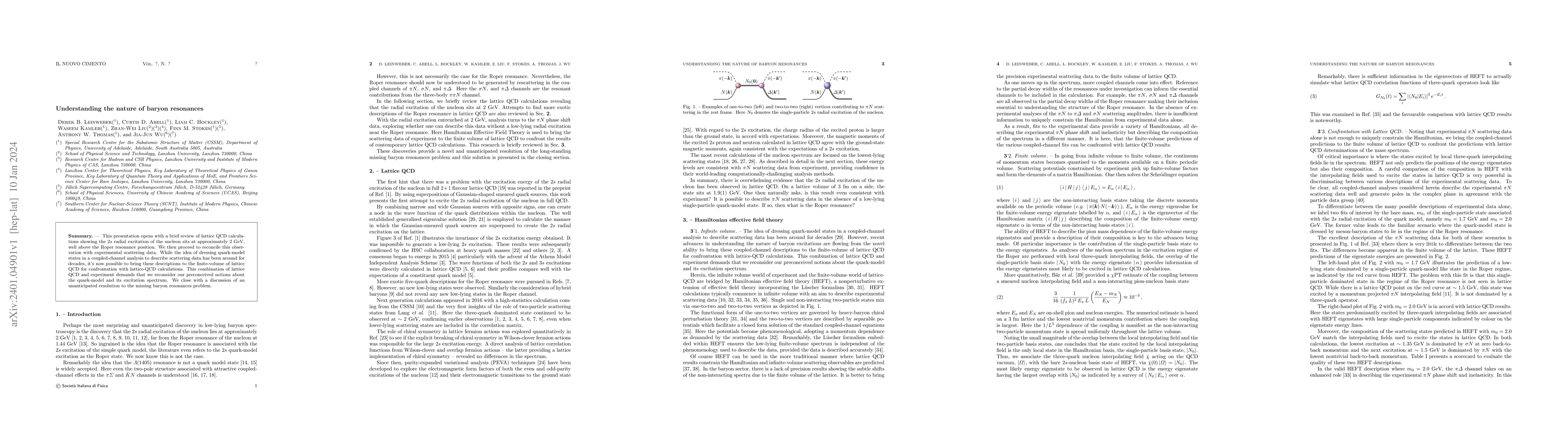 Thumbnail for Understanding the nature of baryon resonances