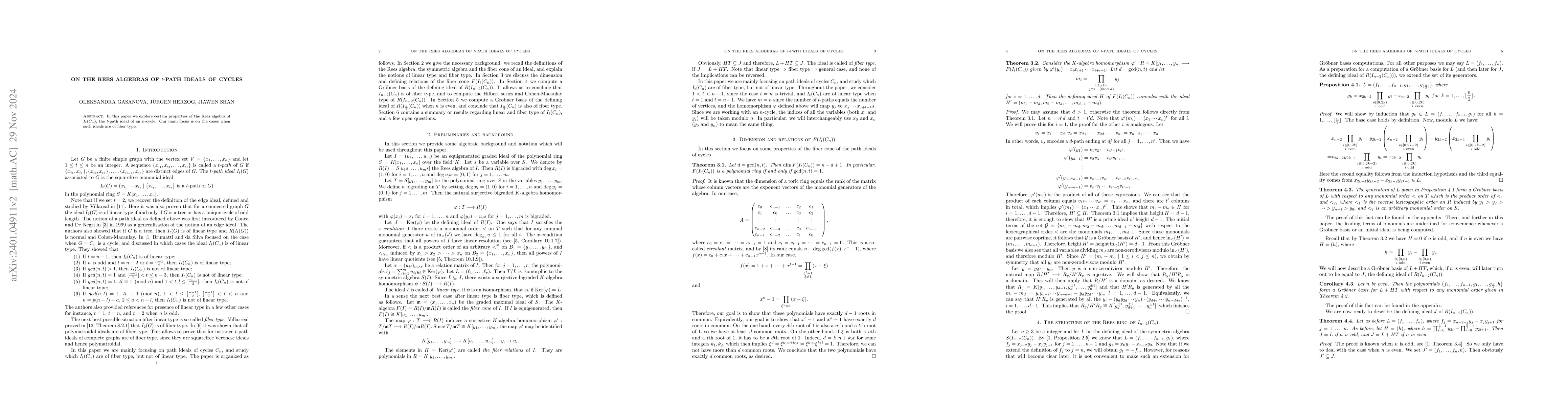 Thumbnail for On the Rees algebras of $t$-path ideals of cycles