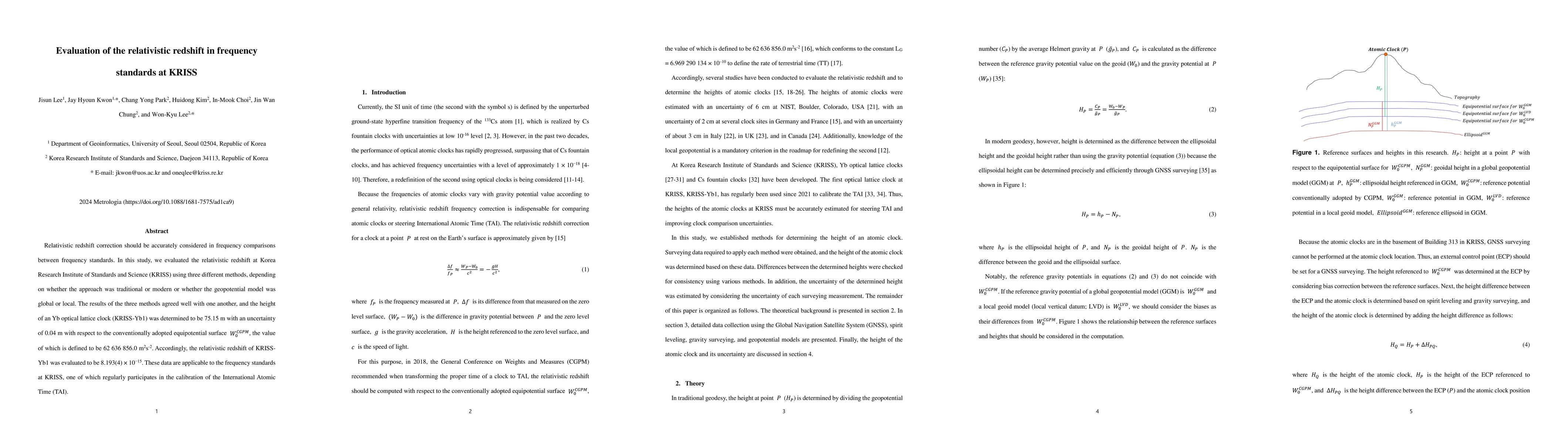 Thumbnail for Evaluation of the relativistic redshift in frequency standards at KRISS