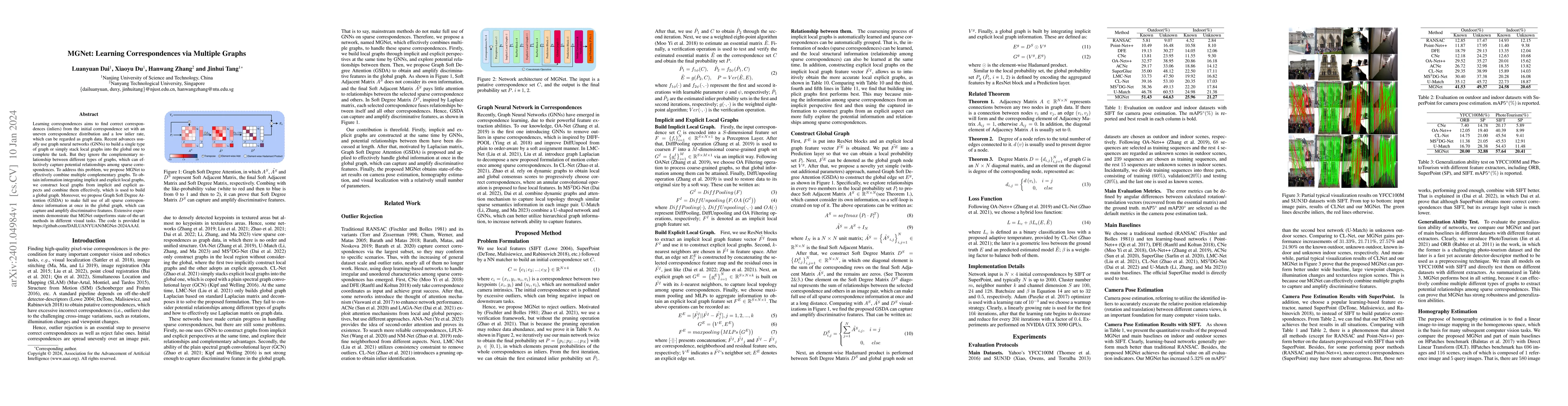 Thumbnail for MGNet: Learning Correspondences via Multiple Graphs