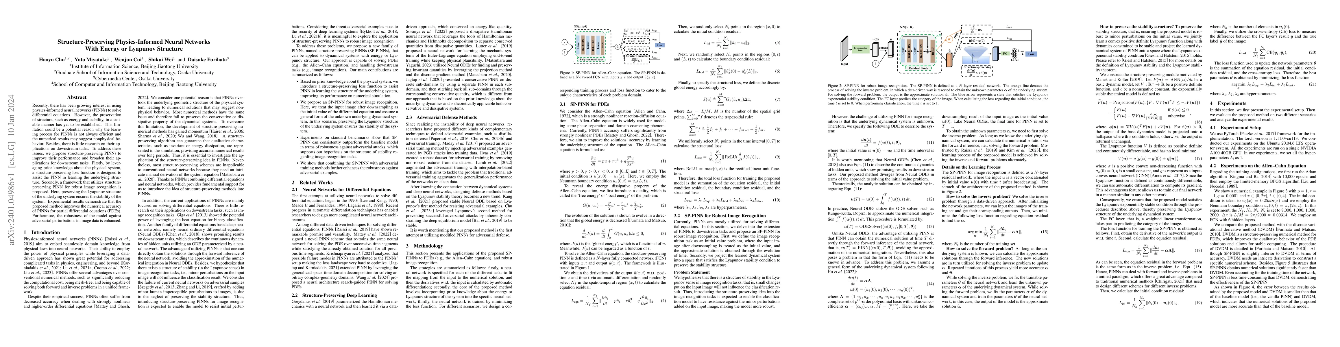 Thumbnail for Structure-Preserving Physics-Informed Neural Networks With Energy or
  Lyapunov Structure