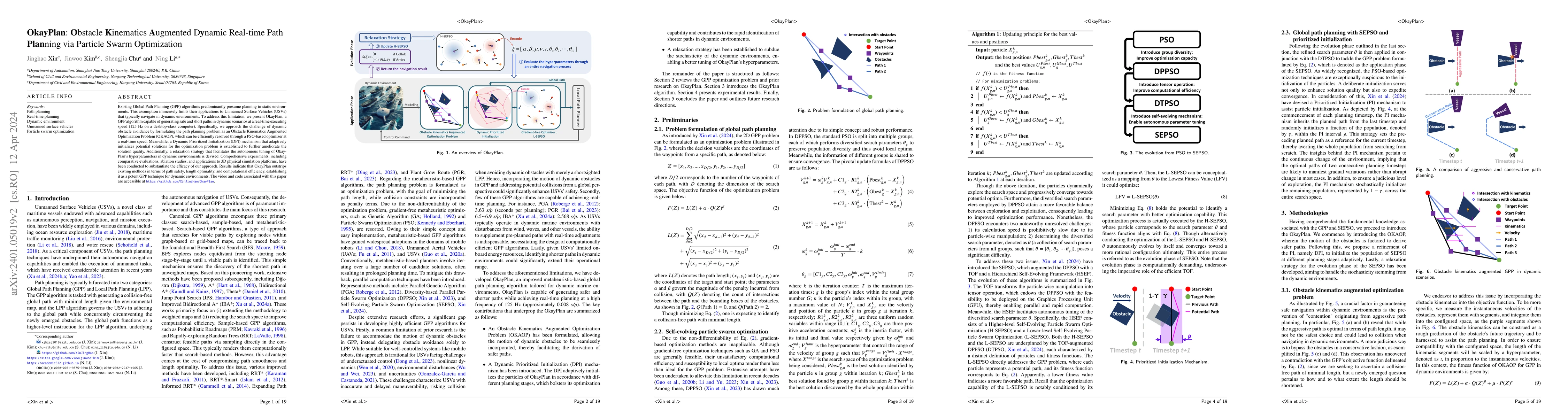 Thumbnail for OkayPlan: Obstacle Kinematics Augmented Dynamic Real-time Path Planning
  via Particle Swarm Optimization