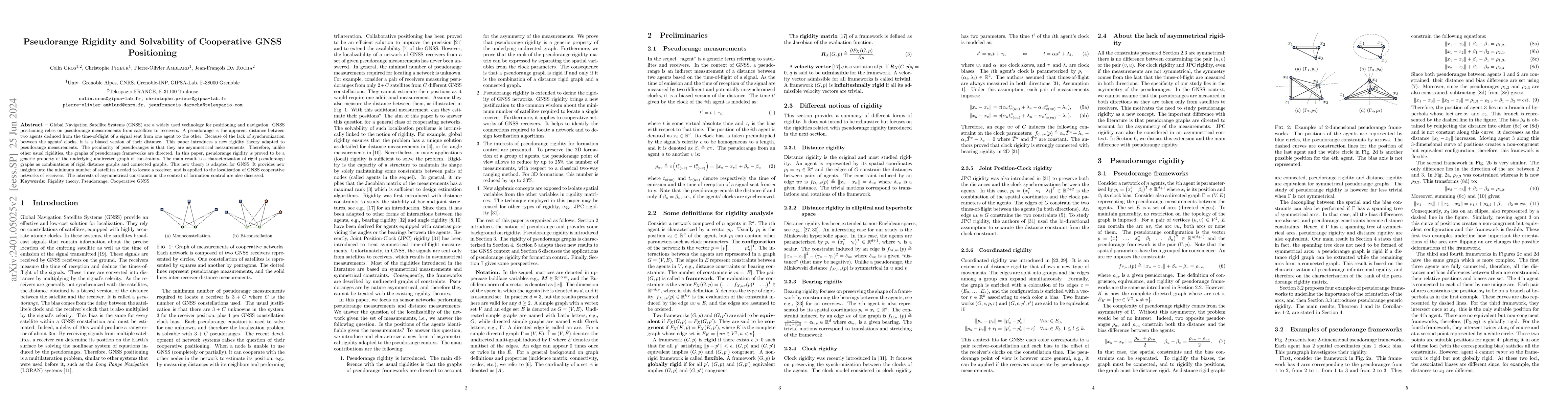 Thumbnail for Pseudorange Rigidity and Solvability of Cooperative GNSS Positioning