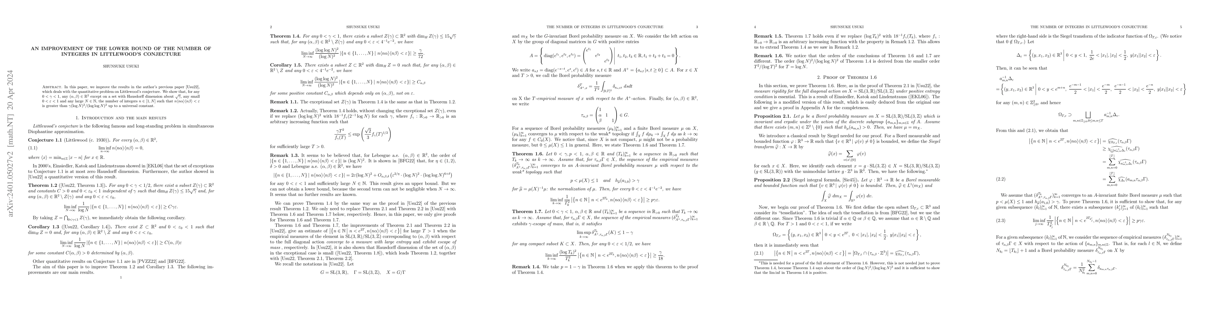 Thumbnail for An improvement of the lower bound of the number of integers in
  Littlewood's conjecture