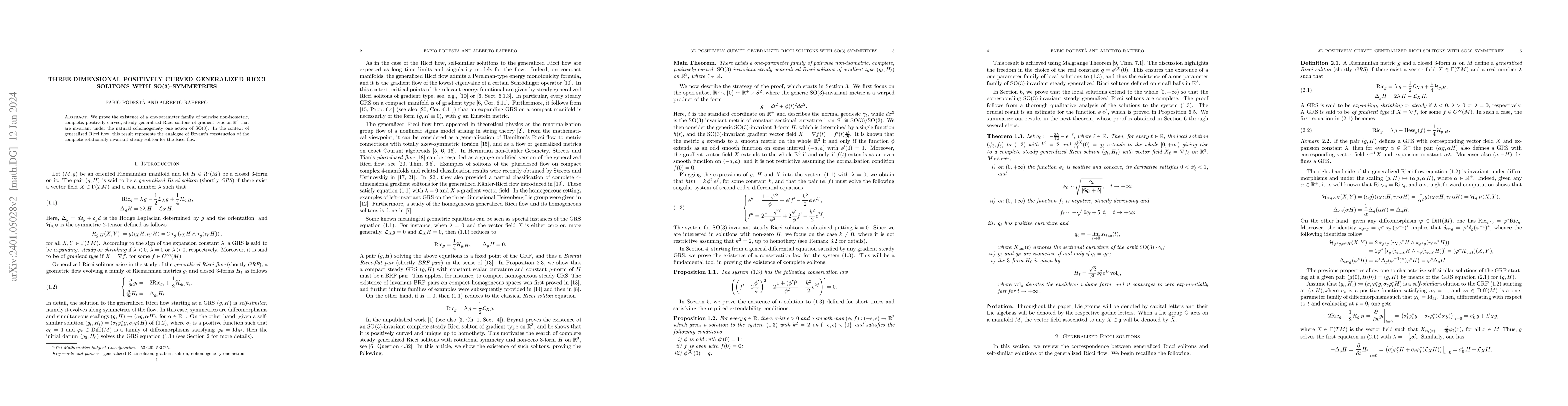 Thumbnail for Three-dimensional positively curved generalized Ricci solitons with
  SO(3)-symmetries