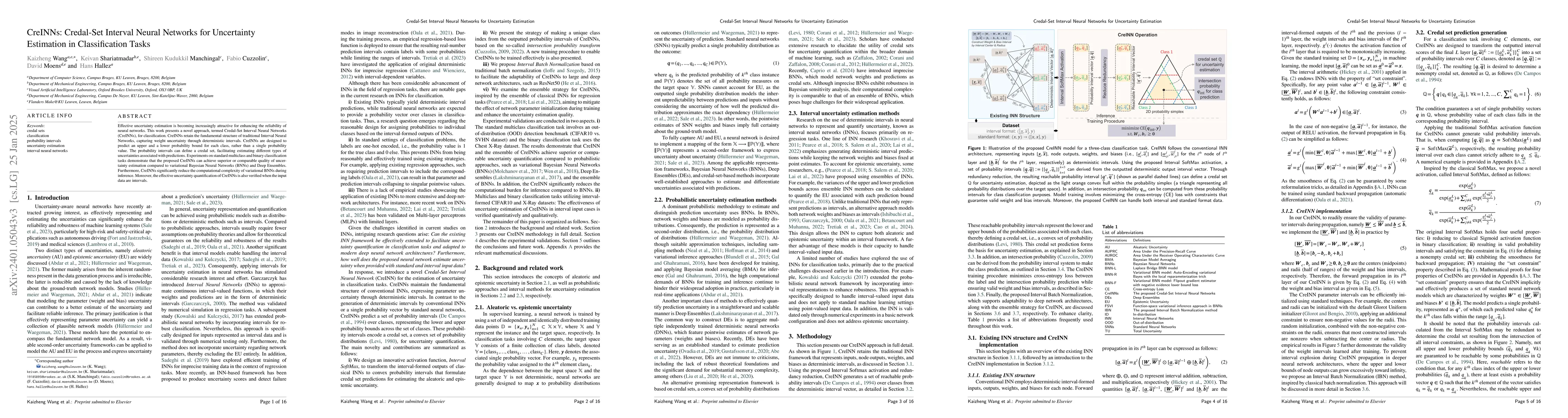 Thumbnail for CreINNs: Credal-Set Interval Neural Networks for Uncertainty Estimation
  in Classification Tasks