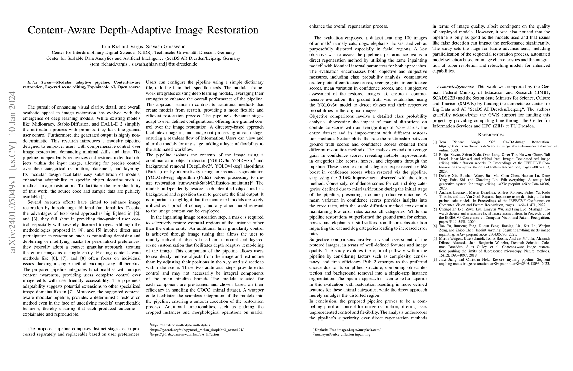 Thumbnail for Content-Aware Depth-Adaptive Image Restoration
