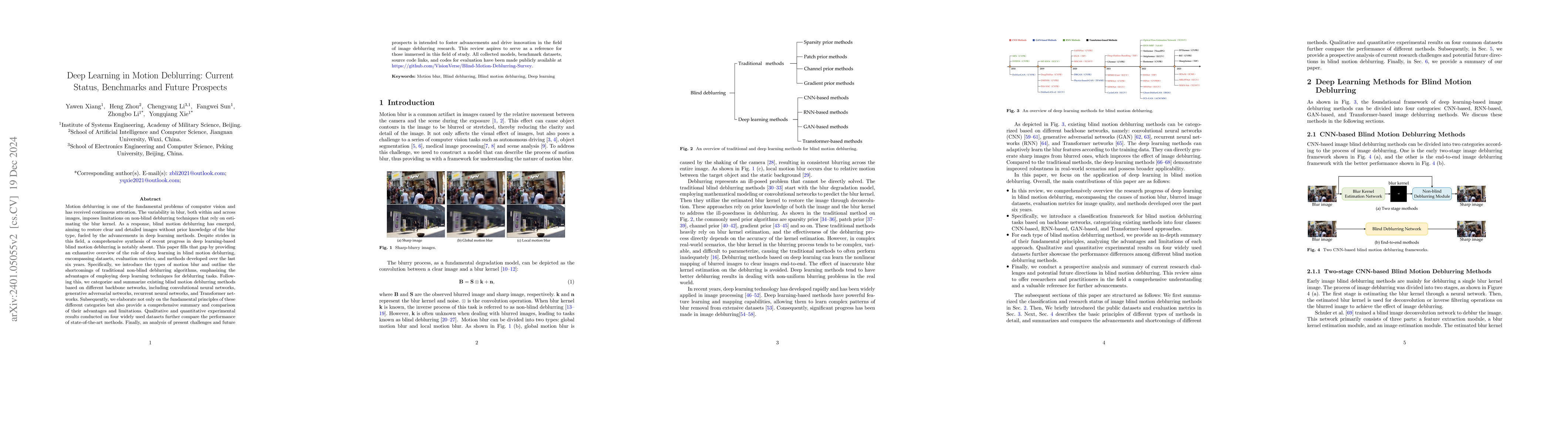 Thumbnail for Application of Deep Learning in Blind Motion Deblurring: Current Status
  and Future Prospects