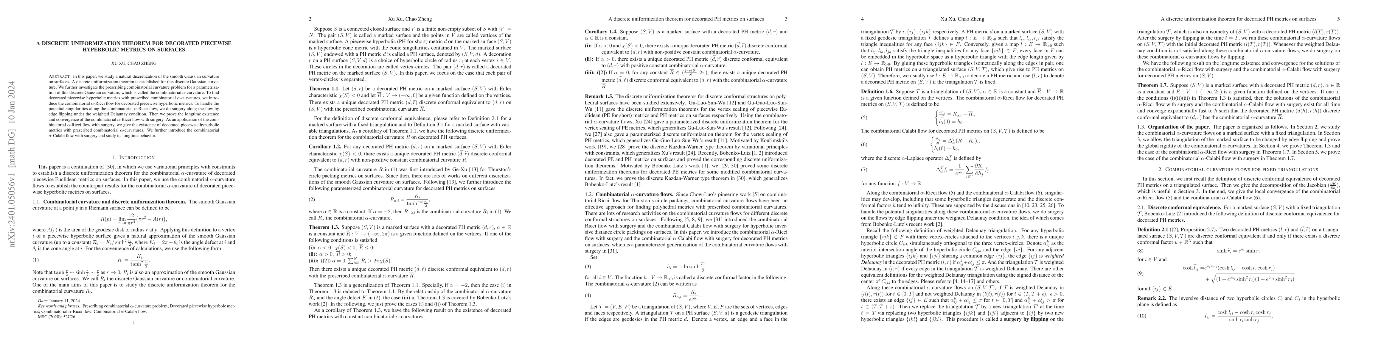 Thumbnail for A discrete uniformization theorem for decorated piecewise hyperbolic
  metrics on surfaces
