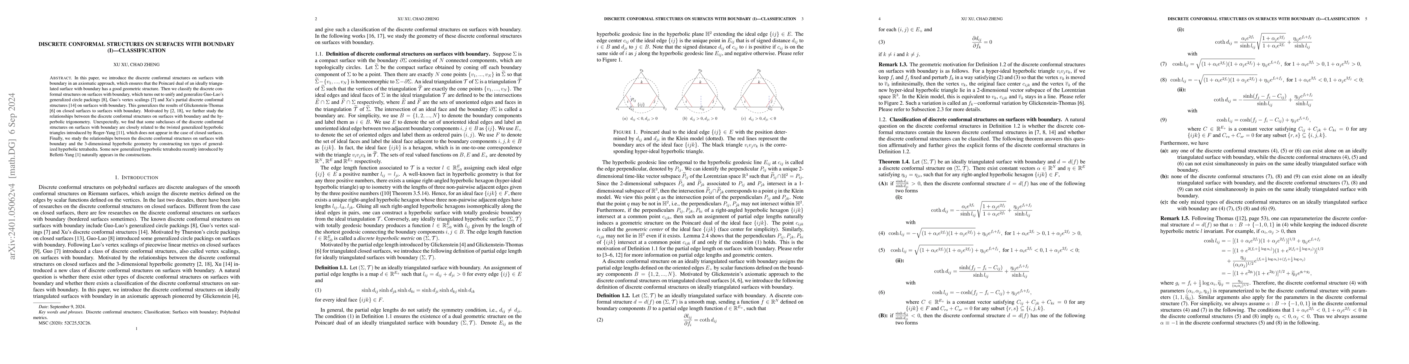 Thumbnail for Discrete conformal structures on surfaces with boundary (I) --
  Classification