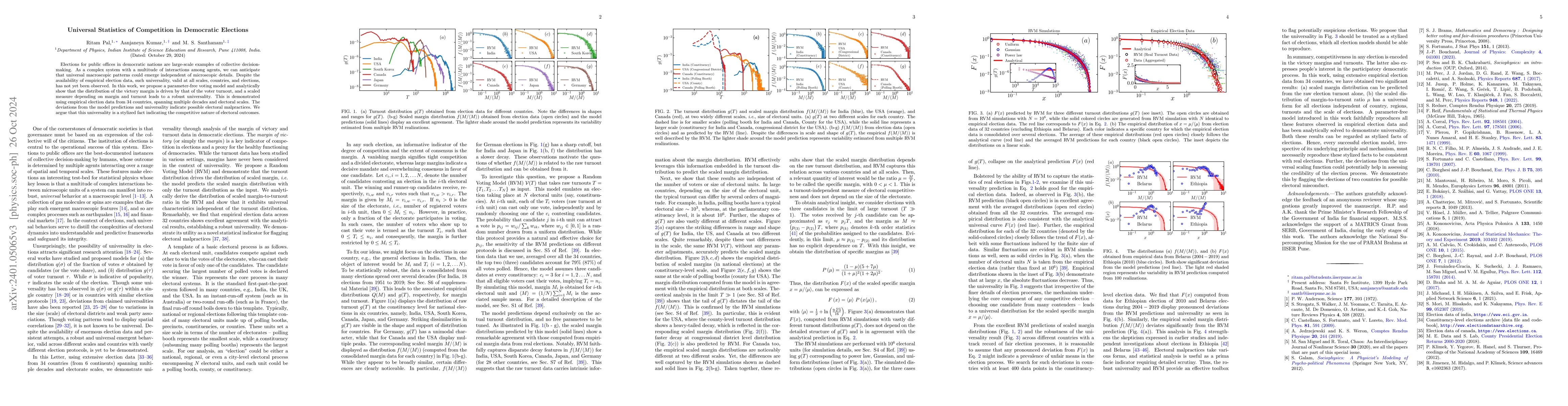 Thumbnail for Universal Statistics of Competition in Democratic Elections