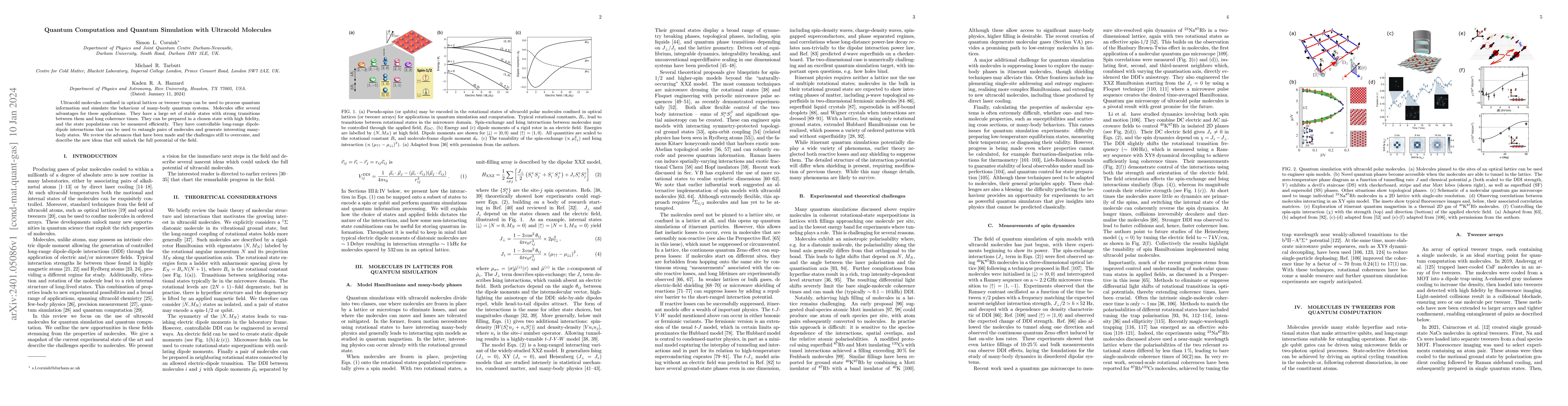 Thumbnail for Quantum Computation and Quantum Simulation with Ultracold Molecules