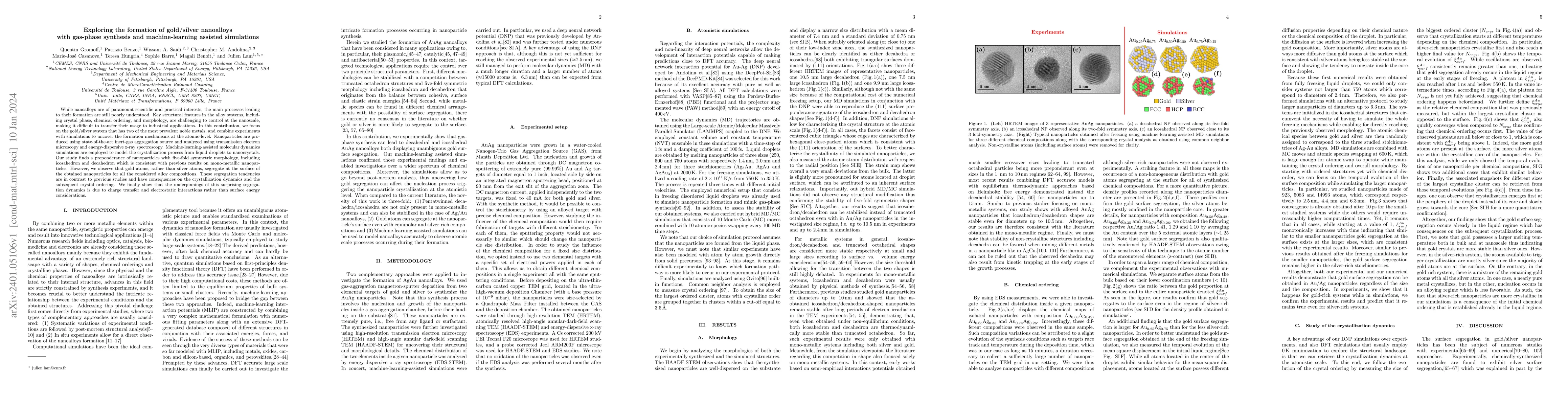 Thumbnail for Exploring the formation of gold/silver nanoalloys with gas-phase
  synthesis and machine-learning assisted simulations