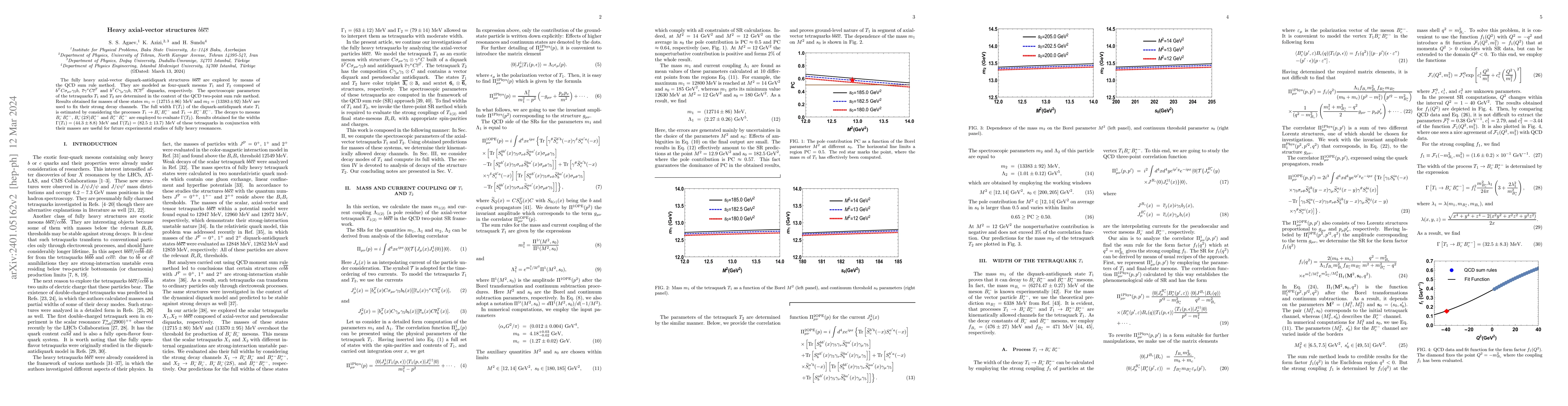 Thumbnail for Heavy axial-vector structures $bb\overline{c}\overline{c}$