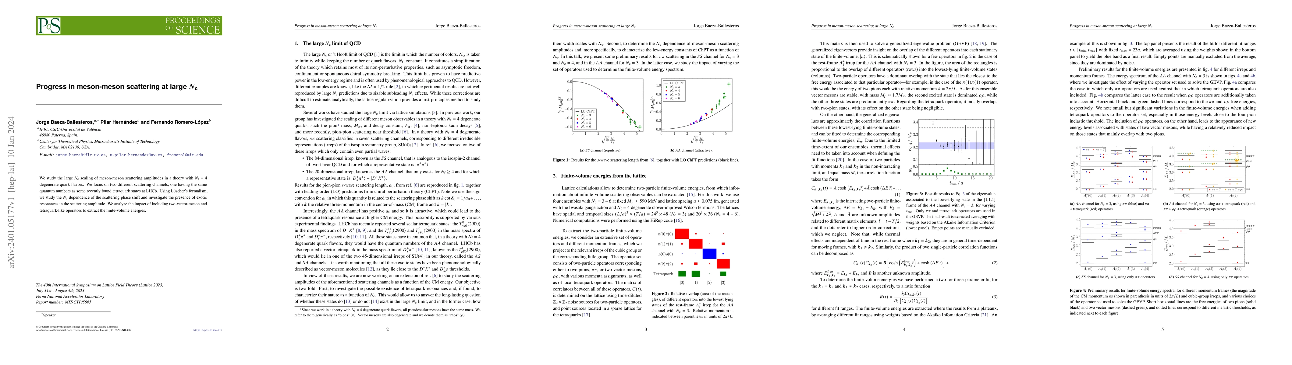 Thumbnail for Progress in meson-meson scattering at large $N_\text{c}$