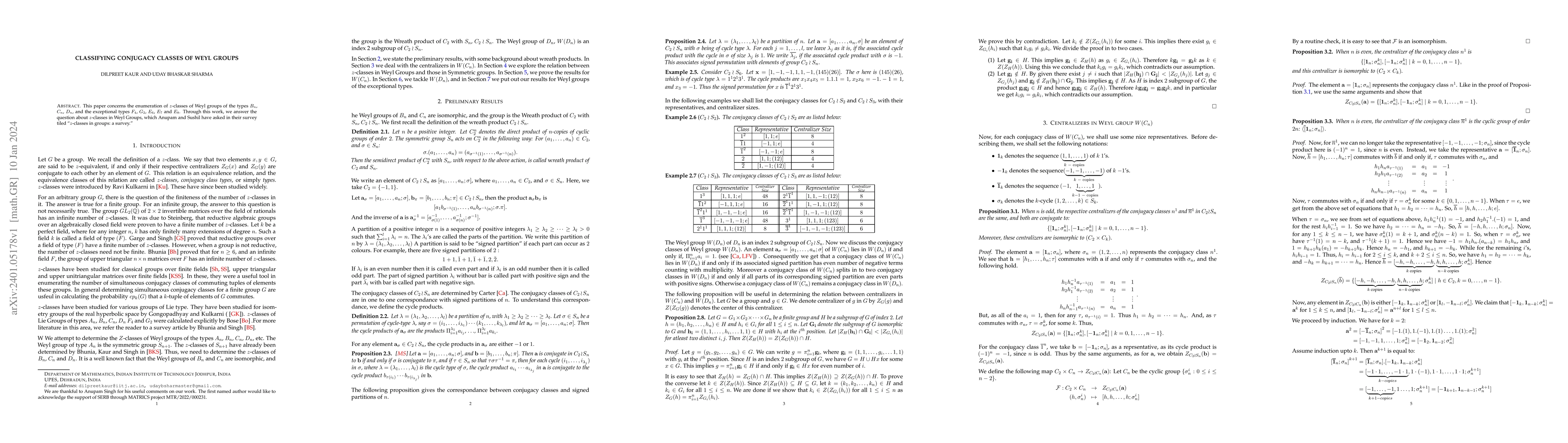 Thumbnail for Classifying Conjugacy Classes of Weyl Groups