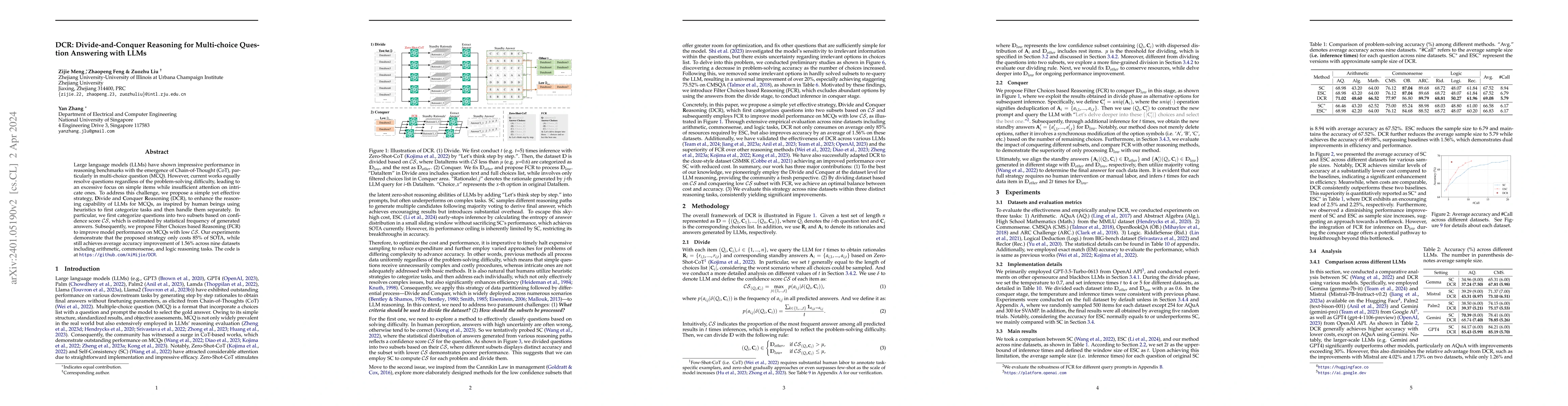 Thumbnail for DCR: Divide-and-Conquer Reasoning for Multi-choice Question Answering
  with LLMs