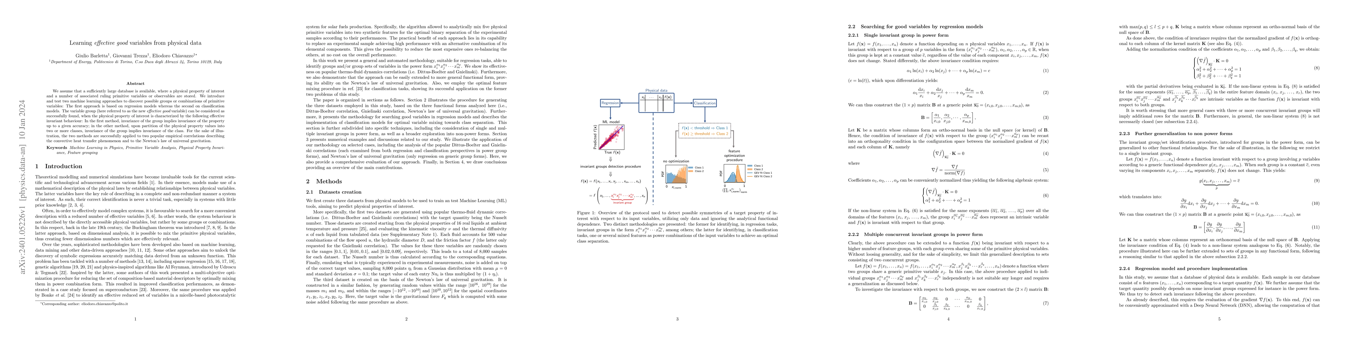 Thumbnail for Learning effective good variables from physical data